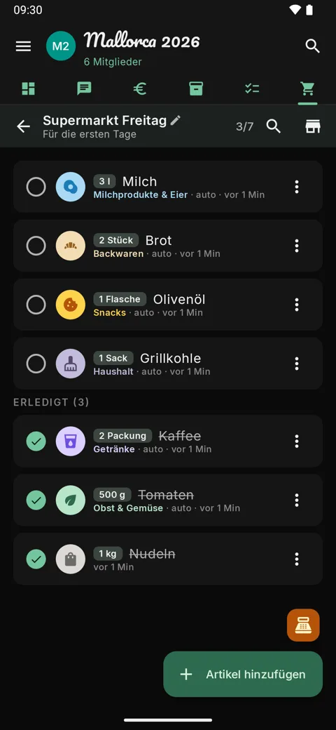 Einkaufsliste
