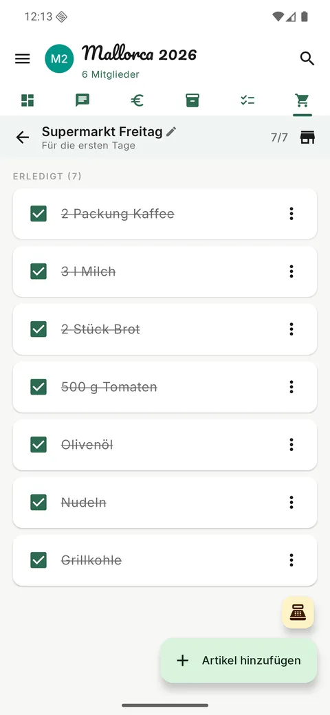 Einkaufsliste