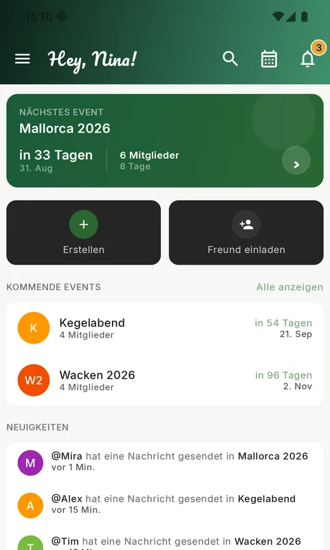 Alles auf einen Blick